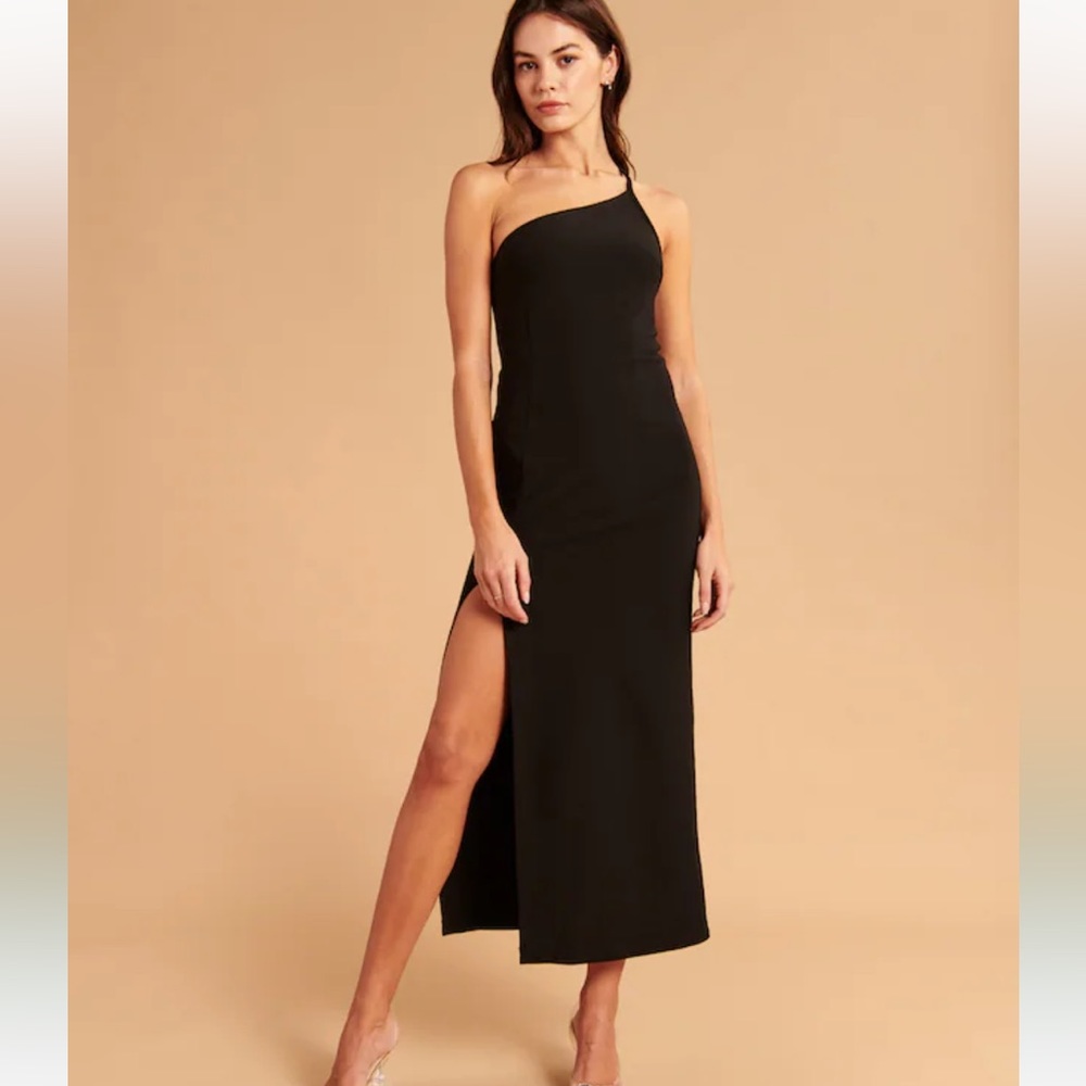 Abercrombie Asymmetrical one shoulder midi dress